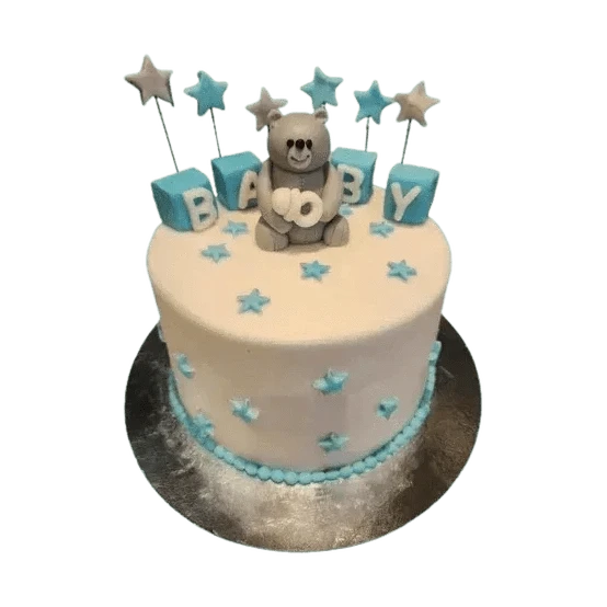 Babyshower star blå Mintarta