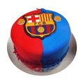 Handgjord FC Barcelona fotbollstårta - Perfekt för fans! Mintarta