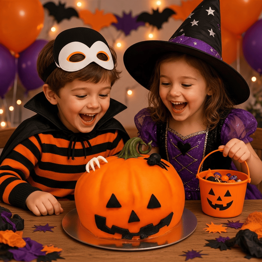 Halloween Tårta med Spindel & Hand Mintarta