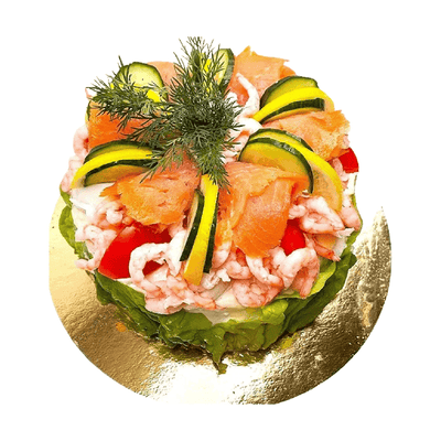 Smörgåstårta Lax&räkor
