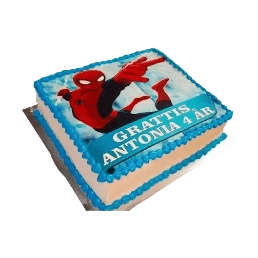 Spiderman tårta fyrkantig Mintarta