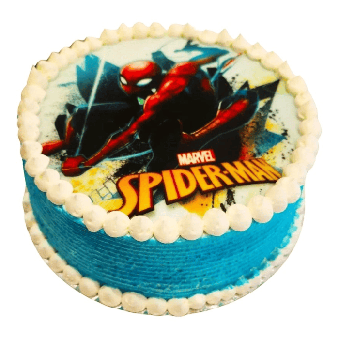 Spiderman tårta marvel city Mintarta
