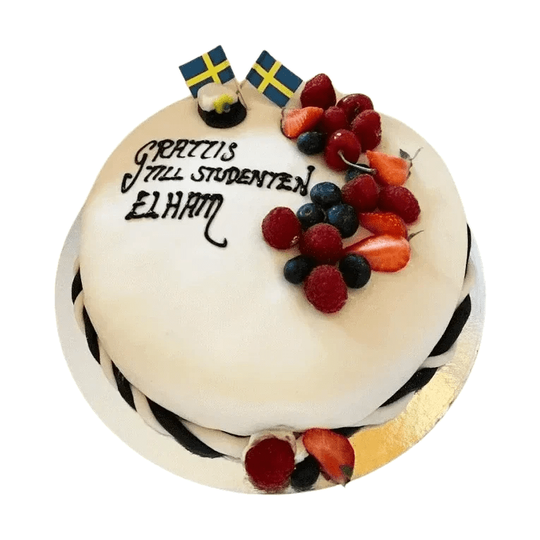 Student motiv med färska frukter Mintarta